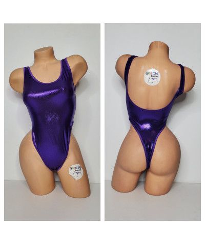 Shimmery Purple with Purple Trim 1 Piece Bodysuit Size SMALL